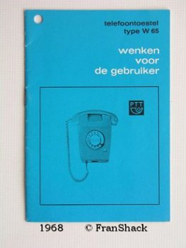 Verkocht 0623 MH [1968](Bijsluiter), Telefoontoestel W65, PTT - 0