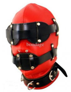 rood sm bondage masker.