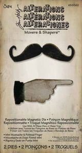 5x Tim Holtz movers&shapes chipboard mustache&pointed finger - 1