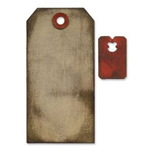 3x Tim Holtz bigz chipboard tag&tie - 1