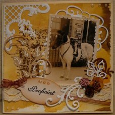 Felicitatie kaart 27: Kindje op paard : vintage