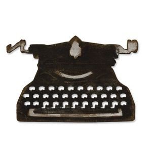 3x Tim Holtz bigz chipboard type writer - 1