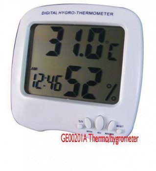 Thermometer hygrometer alarmklok tijd klok jumbo#2-GE00201A - 1