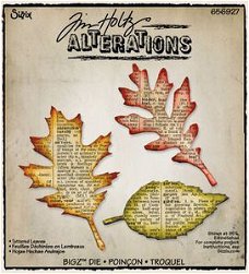 Tim Holtz alterations bigz tattered leaves