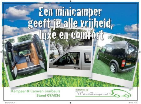 MINICAMPER CampUniQ op basis Ford Connect, Opel Combo v.a. '06 € 21.950 - 1