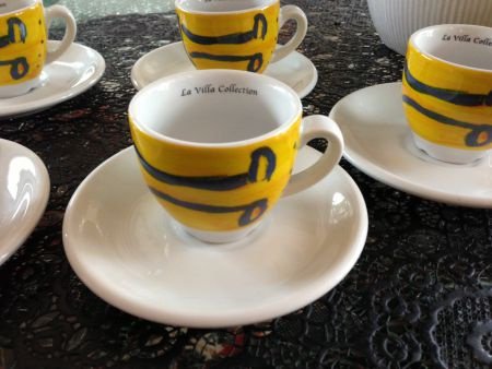 * 6 leuke espresso kop en schotels La Villa Collection * - 1