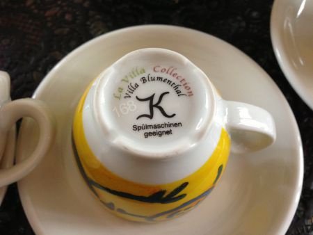 * 6 leuke espresso kop en schotels La Villa Collection * - Afbeelding 5