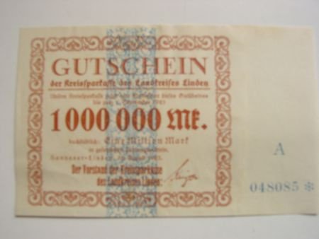 Noodgeld Linden 1 miljoen Mark - 1