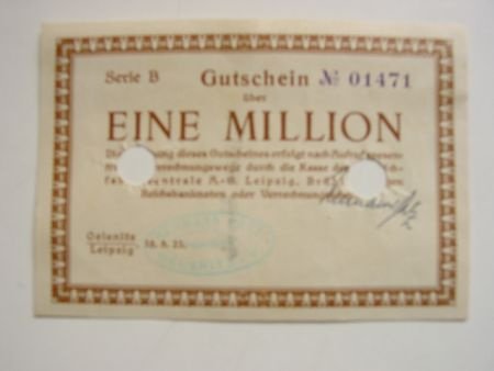 Noodgeld Leipzig 1 miljoen Mark - 1