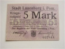 Noodgeld Lauenberg 5 Mark