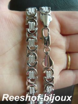 ACTIE: KONINGSKETTING VERZILVERD 55 x 1 cm.