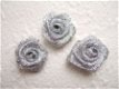 Groot glinsterend roosje ~ 2 cm ~ Zilver - 1 - Thumbnail
