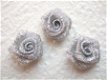 Glinsterend roosje ~ 1 cm ~ Zilver - 1 - Thumbnail