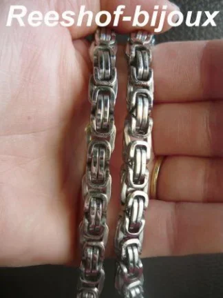 EDELSTALEN KONINGSKETTING 65 CM 7X7 MM - nr. 1