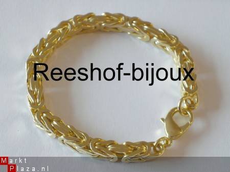 KONINGSKETTING, ZWAAR GOUD PLATED, 60cm 5X5 MM 70 GR. - Afbeelding 3