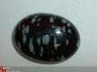 #154 Snowflock Obsedian Cabochon 30*22MM - 1 - Thumbnail