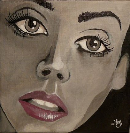 portret 27 Acryl op schildersdoekje - nr. 1