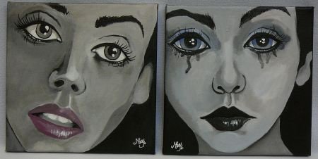 portret 27 Acryl op schildersdoekje - Afbeelding 2