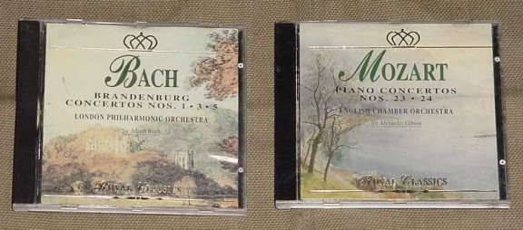 Mozart & Bach Klassiek CD's van Royal Classics, origineel. - 1