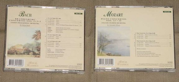 Mozart & Bach Klassiek CD's van Royal Classics, origineel. - 3