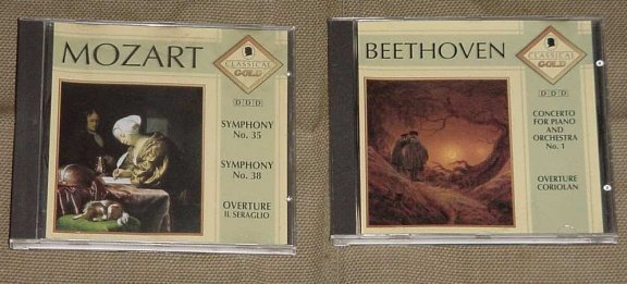 Mozart & Beethoven Klassiek CD's, Classical Gold, origineel. - 1