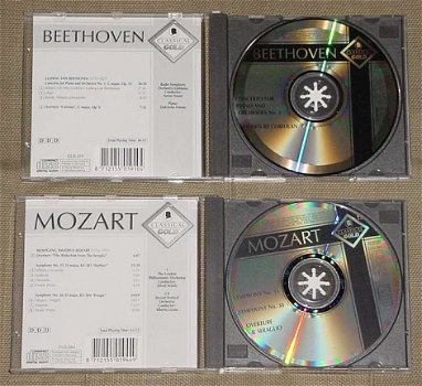 Mozart & Beethoven Klassiek CD's, Classical Gold, origineel. - 2