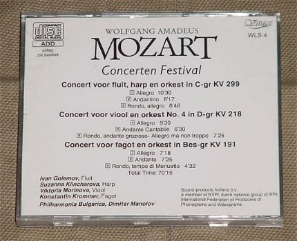 Klassiek CD Wolfgang Amadeus Mozart Concerten Festival. - 3