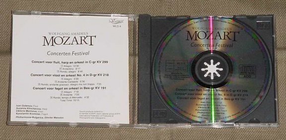 Klassiek CD Wolfgang Amadeus Mozart Concerten Festival. - 2