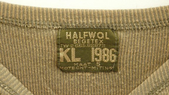Hemd, Onderhemd, lange mouw, Koninklijke Landmacht, maat: 5, 1986.(Nr.1) - 2