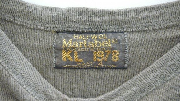 Hemd, Onderhemd, lange mouw, Koninklijke Landmacht, maat: 4, 1978.(Nr.1) - 1