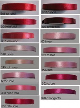 satijnlint 9/10 mm in div. kleuren.prijs is p.meter - 1