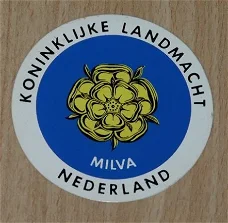 Sticker, MILVA, Koninklijke Landmacht (Nr.12), jaren'80.(Nr.1)