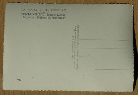 Postkaart, Guy (916), Fontainebleau Le Palais, jaren'50. - 2