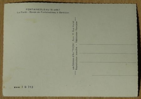 Postkaart, Yvon, Fontainebleau La Foret (713), jaren'50. - 2