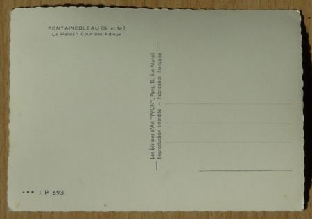 Postkaart, Yvon, Fontainebleau Le palais (693), jaren'50. - 2