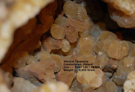 #1 Concretie Septaria Polen met Calciet kristallen - 1