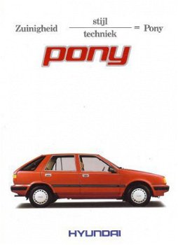 Folder van Hyundai Pony 1986 - 1