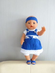 Blauwe overgooier Baby Born 43 cm Verkocht