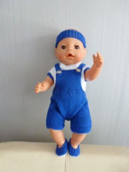 Tuinbroek blauw Baby Born 43 cm Verkocht - 1