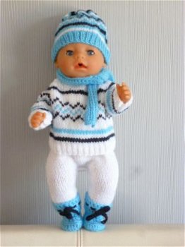 Winterpakje blauw/wit Baby Born - 1