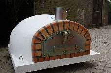 Steenoven/houtgestookte pizza-oven PISA110cm&brede deur