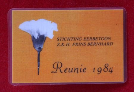 Naamplaatje Reunie 1984 - St. Eerbetoon ZKH Prins Bernhard - 1