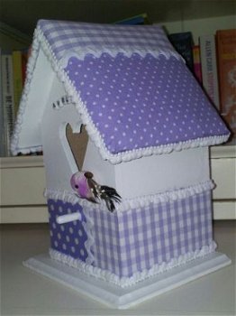 Vogelhuisje voor de babykamer in lila - 2