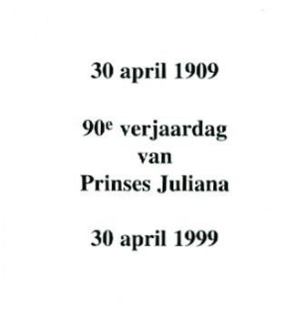 Penning 90e verjaardag Prinses Juliana - 1