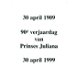 Penning 90e verjaardag Prinses Juliana - 1 - Thumbnail