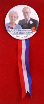 Button ZKH Prins Bernhard & HKH Prinses Juliana - 1937-1987 - 1