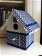 Vogelhuisje voor de babykamer in blauw-grijs - 1 - Thumbnail
