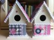Vogelhuisje voor de babykamer in roze-grijs - 1 - Thumbnail