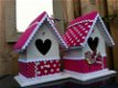 Vogelhuisje voor de babykamer in fuchsia met vogeltje - 2 - Thumbnail