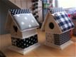 Vogelhuisje voor de babykamer in donkerblauw-grijs - 2 - Thumbnail